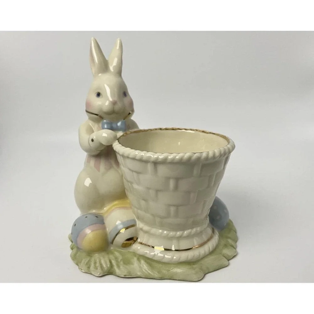 VTG Lenox Occasions Easter Bunny Votive Candle Holder Ceramic NO BOX 5.5